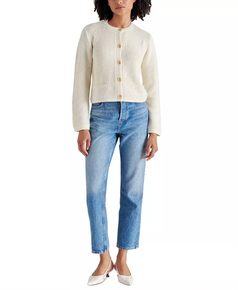 NEW STEVE MADDEN fantino sweater jacket in white